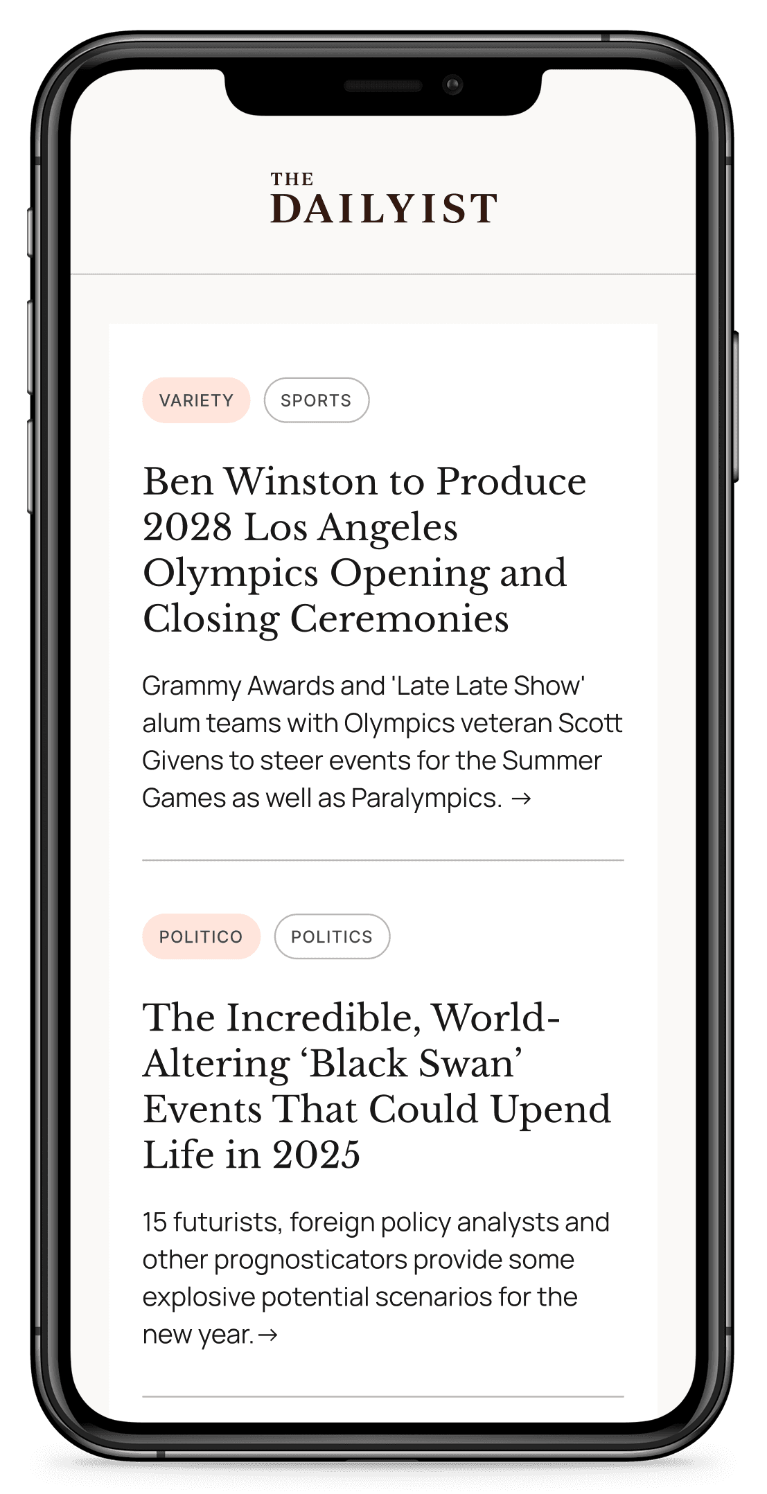 App preview on phone